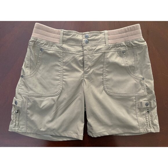 Athleta Shasta Quick Dry Utility Hiking Shorts in Tan Size 8 - Picture 2 of 10